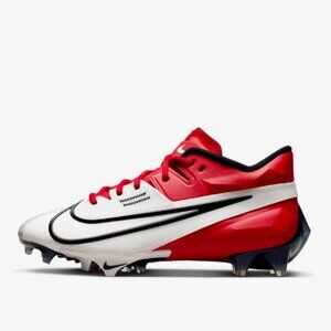 NIKE VAPOR EDGE ELITE 360 2 CLEATS WHITE/RED FOOTBALL MEN'S SIZES 9 & 10 NEW
